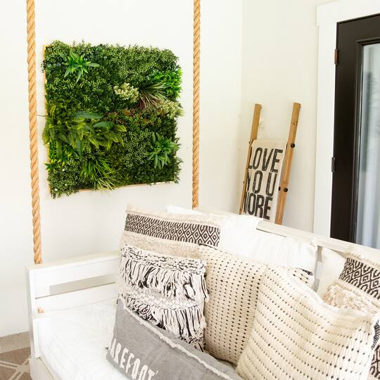 38" Framed Madagascar Forest Artificial Living Wall Art Panel